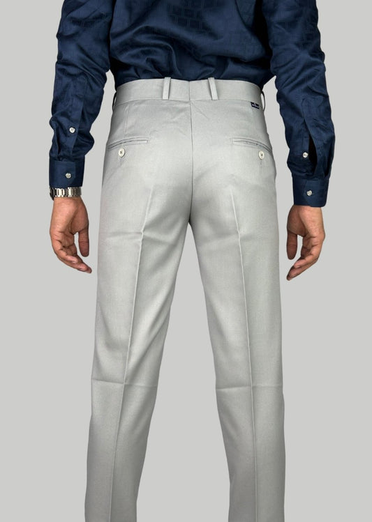 Steel Grey Trousers - VAO FASHION