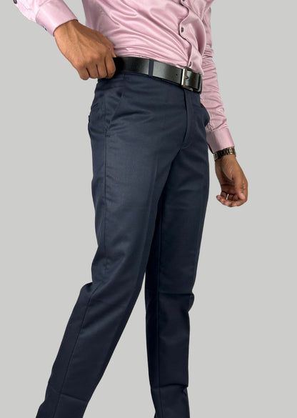 Navy Blue Trousers - VAO FASHION