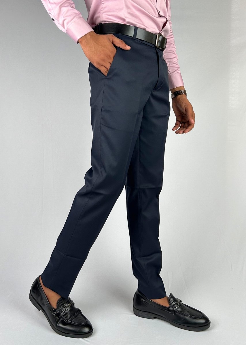 Navy Blue Trousers - VAO FASHION