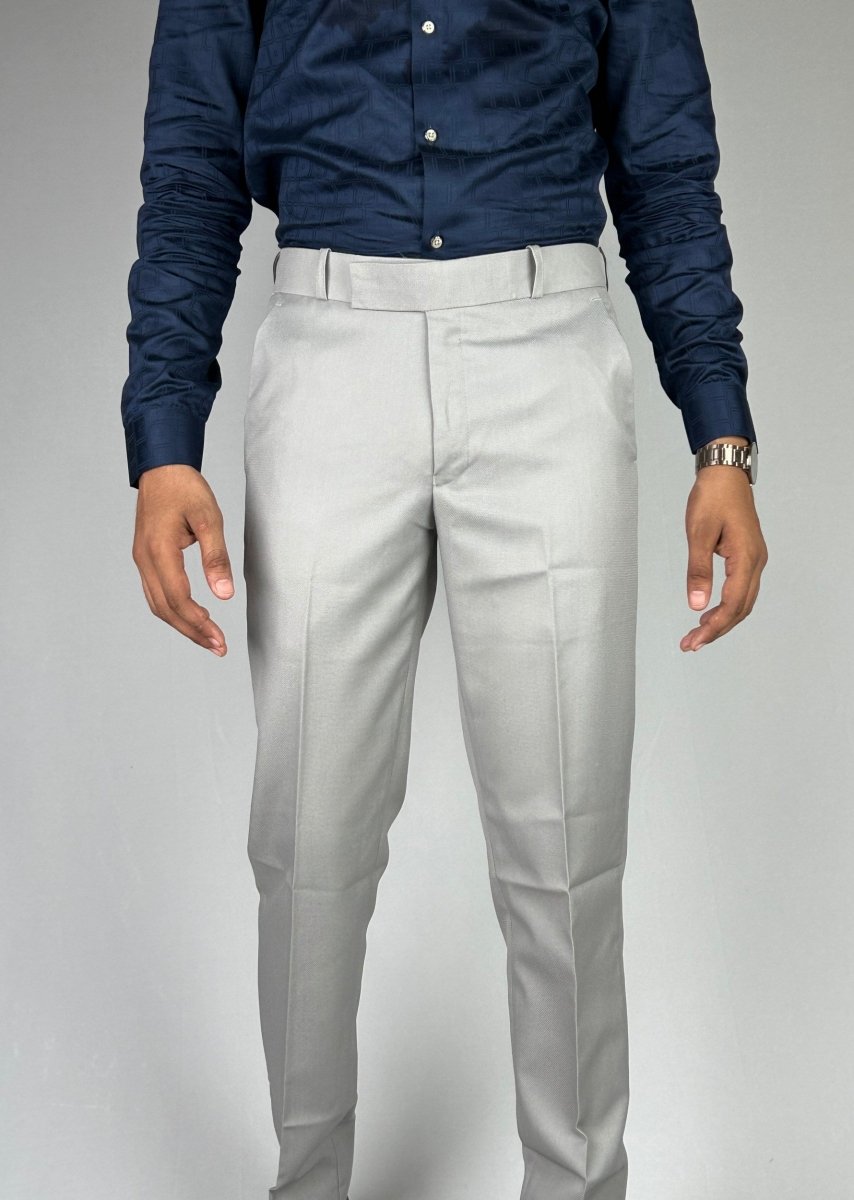 Steel Grey Trousers - VAO FASHION