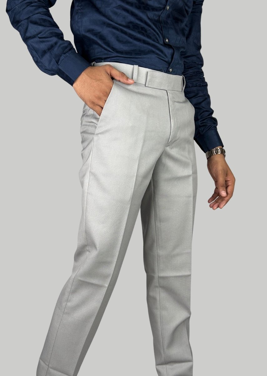 Steel Grey Trousers - VAO FASHION