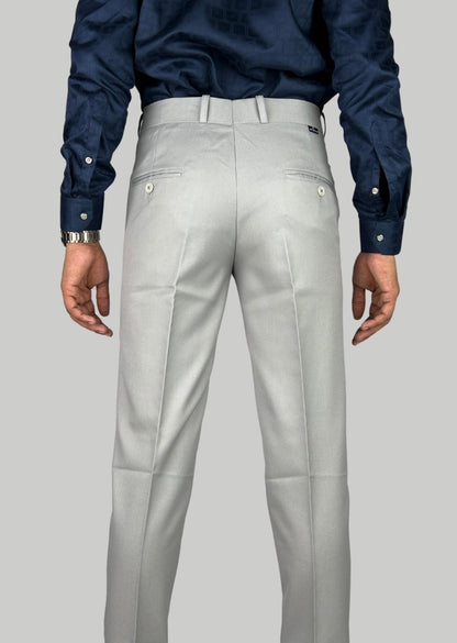 Steel Grey Trousers - VAO FASHION